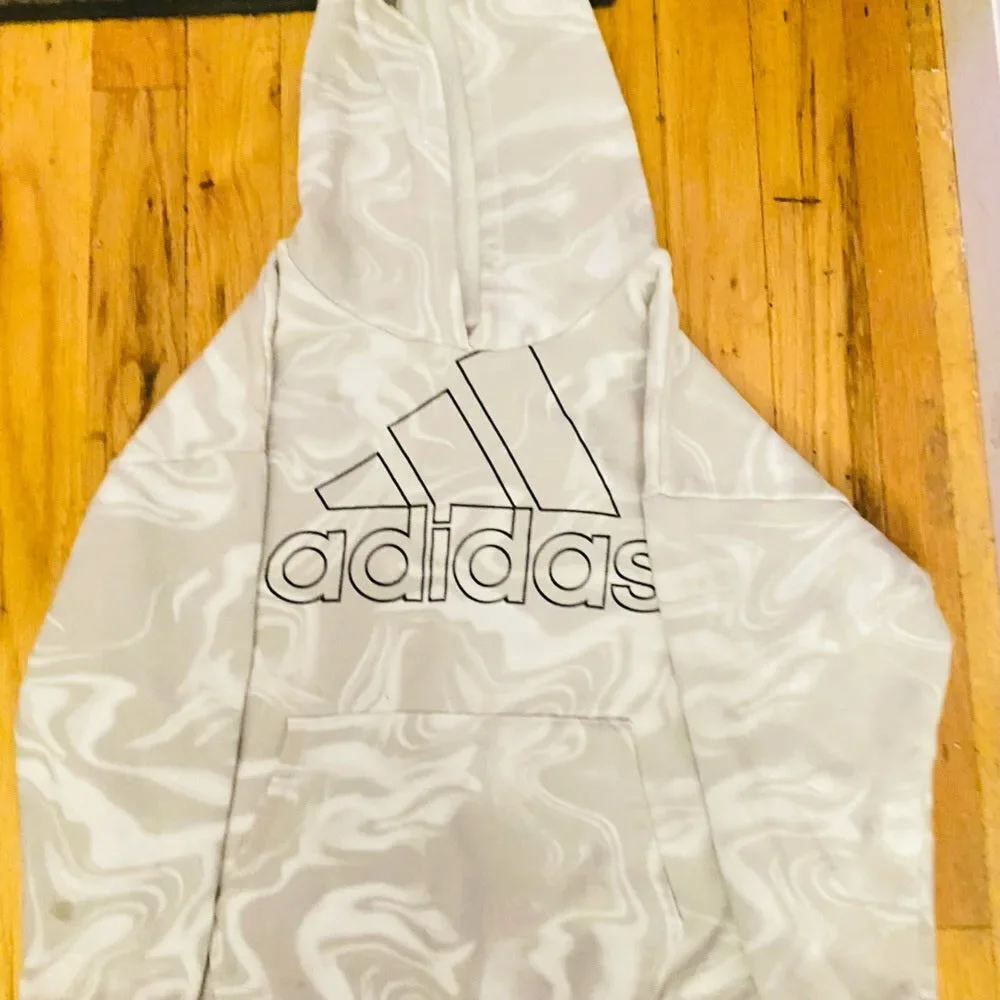 Boy's small Adidas hoodie tie-dyed pattern